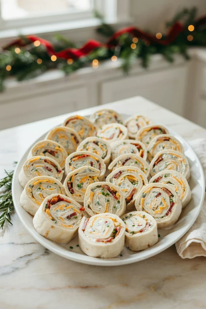 Sliced bacon cheddar ranch pinwheels