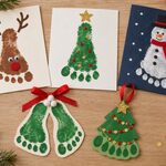 17 Cute Footprint Christmas Crafts 17 festive footprint Christmas crafts-19