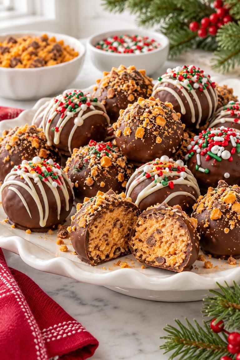 No Bake Christmas Butterfinger Balls