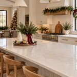 Warm Christmas Kitchen Island Decor-6